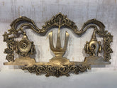 Sacred Brass Venkateswara Namam Wall Hanging with Shankha and Chakra